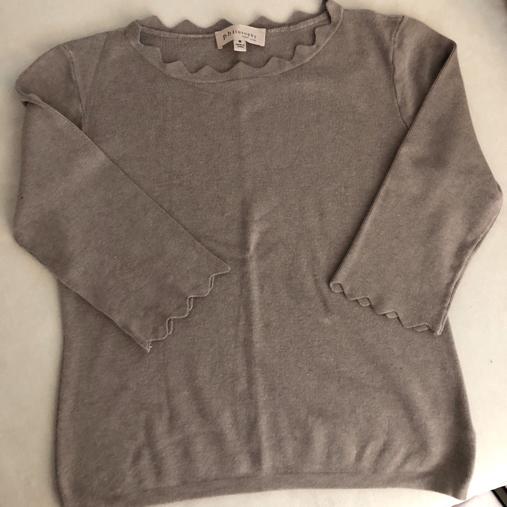 Philosophy scallop cut sweater